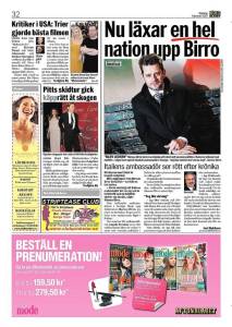 L'articolo di Aftondbladet che raccontò dell'incidente diplomatico fra Birro, allora scrittore di Expressen, e l'ambasciata italiana.