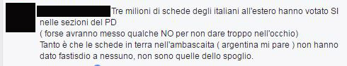 Gente che non ha assolutamente idea dei meccanismi elettorali e straparla di schede che votano in sedi di partito.